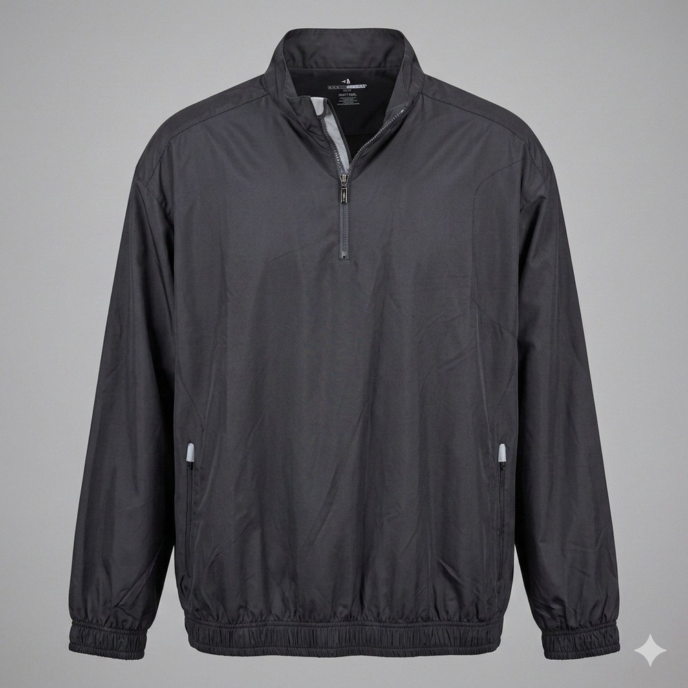 Grand‎ Slam Golf Windbreaker Mens 3XLT Black 1/4 Zip Pullover Jacket EUC